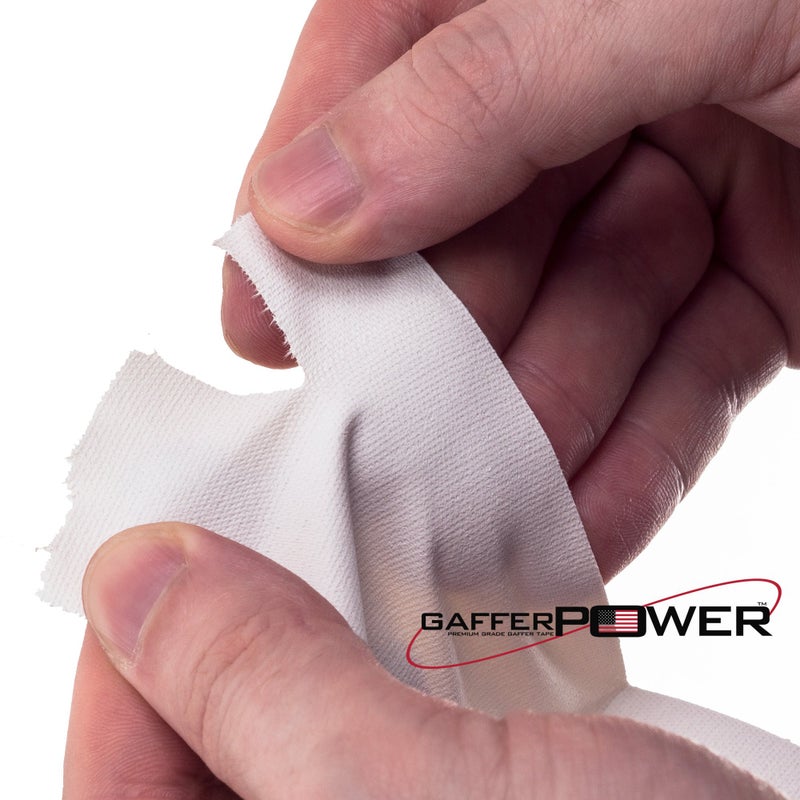 Gaffer Power Real Professional Premium Grade Gaffer Tape Made in The USA - White 2 Inch X 30 Yards - Heavy Duty Gaffer's Tape - Non-Reflective - Multipurpose - Better Than White Duct Tape - Image 3